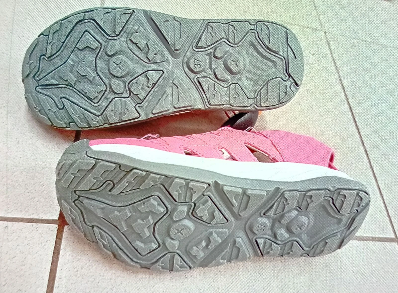 Baskets ajourées rosa y gris talla 37 – photo 2